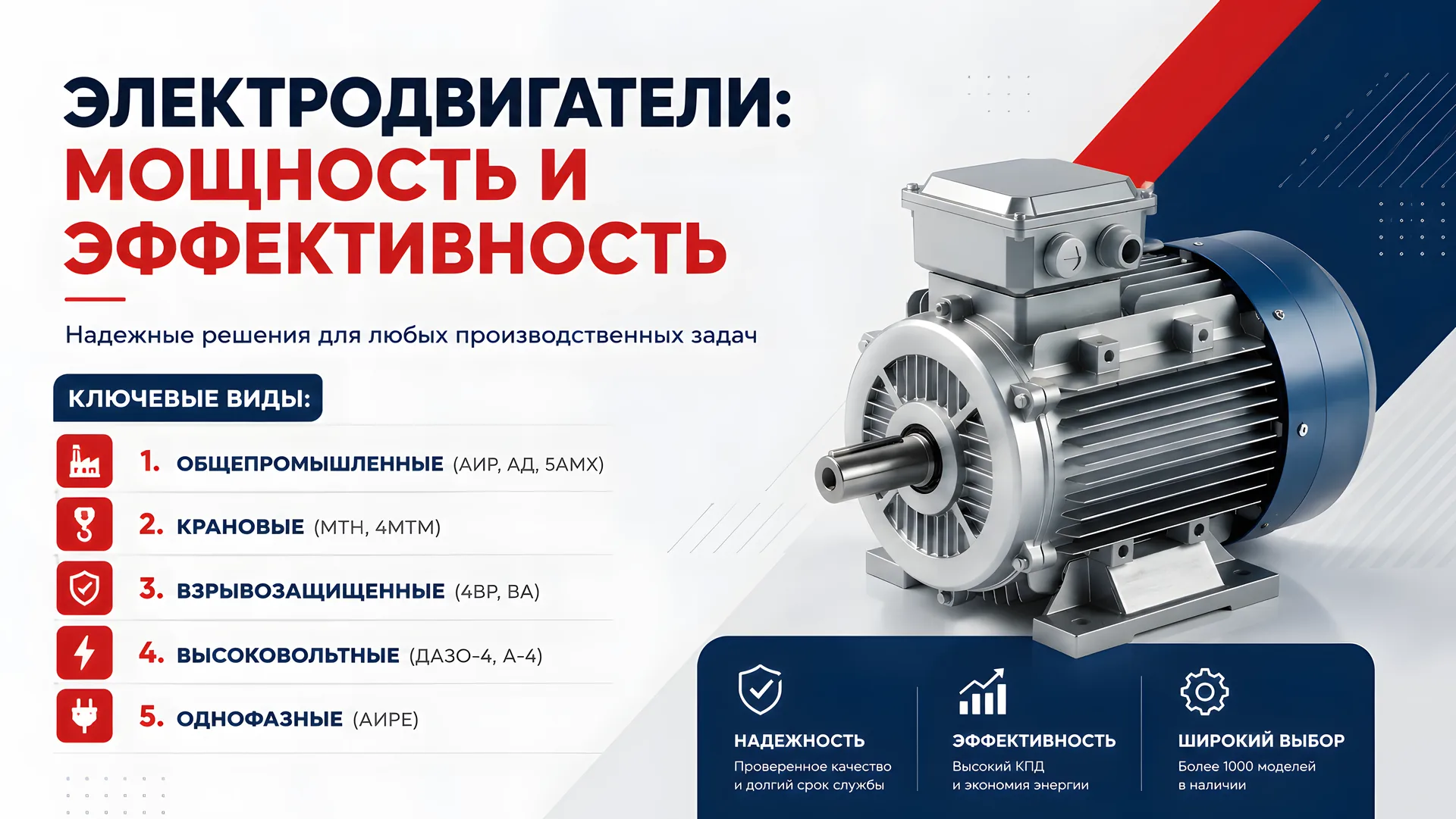 Электродвигатели — мощность и эффективность