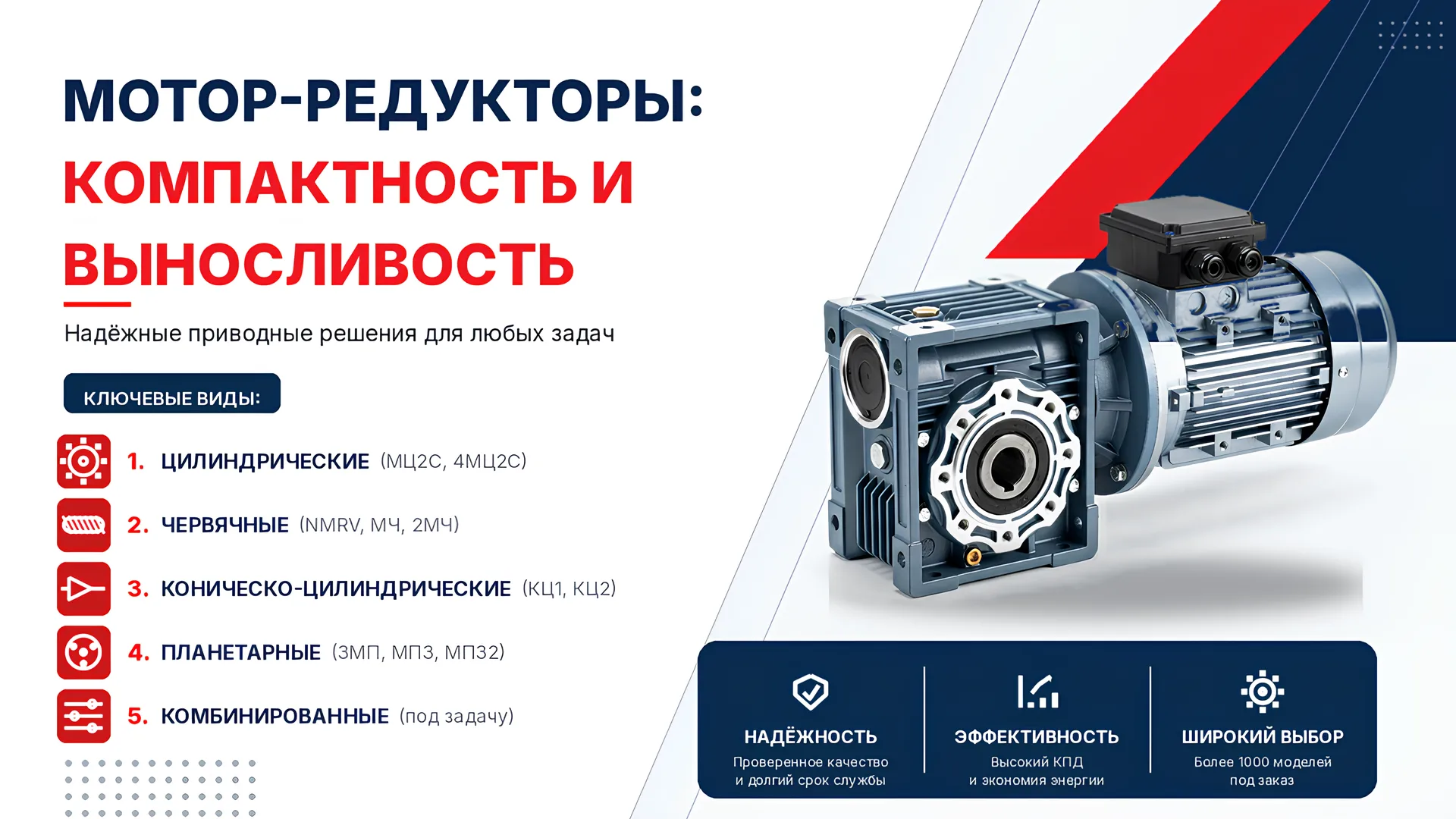 Мотор-редукторы — компактность и выносливость